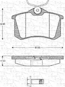 Комплект тормозных колодок MAGNETI MARELLI 363702161074