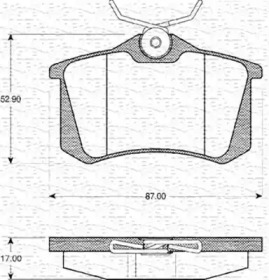 Комплект тормозных колодок MAGNETI MARELLI 363702161079