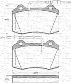 Комплект тормозных колодок MAGNETI MARELLI 363702161088