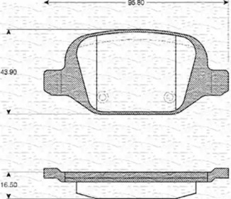 Комплект тормозных колодок MAGNETI MARELLI 363702161110