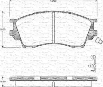 Комплект тормозных колодок MAGNETI MARELLI 363702161146