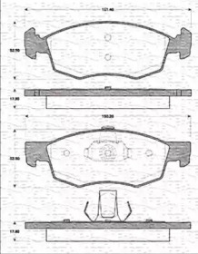 Комплект тормозных колодок MAGNETI MARELLI 363702161186