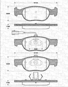 Комплект тормозных колодок MAGNETI MARELLI 363702161199