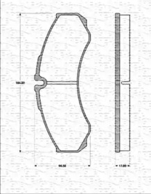 Комплект тормозных колодок MAGNETI MARELLI 363702161206