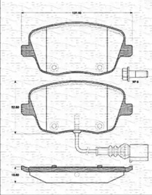 Комплект тормозных колодок MAGNETI MARELLI 363702161221