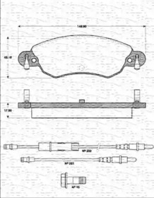 Комплект тормозных колодок MAGNETI MARELLI 363702161226