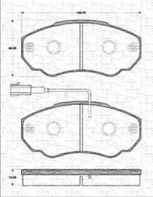 Комплект тормозных колодок MAGNETI MARELLI 363702161241