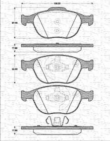 Комплект тормозных колодок MAGNETI MARELLI 363702161249