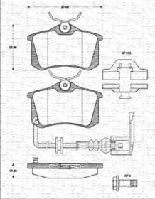 Комплект тормозных колодок MAGNETI MARELLI 363702161257