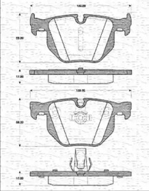 Комплект тормозных колодок MAGNETI MARELLI 363702161260