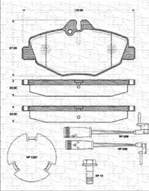 Комплект тормозных колодок MAGNETI MARELLI 363702161299