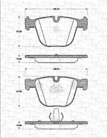 Комплект тормозных колодок MAGNETI MARELLI 363702161334