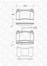 Комплект тормозных колодок MAGNETI MARELLI 363702161433