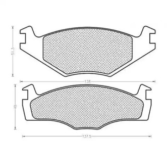 Комплект тормозных колодок, дисковый тормоз MAGNETI MARELLI 430216170009