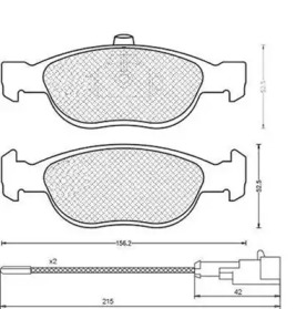 Комплект тормозных колодок, дисковый тормоз MAGNETI MARELLI 430216171198