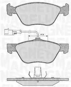 Комплект тормозных колодок MAGNETI MARELLI 363916060101