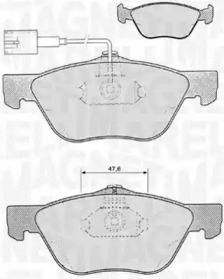 Комплект тормозных колодок MAGNETI MARELLI 363916060103