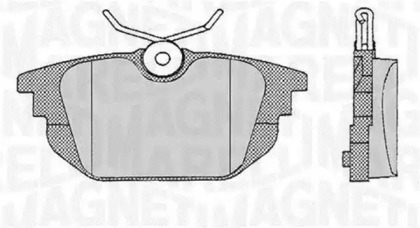 Комплект тормозных колодок MAGNETI MARELLI 363916060106