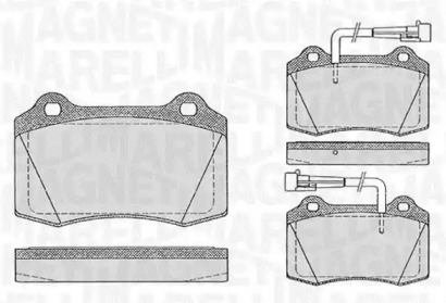 Комплект тормозных колодок MAGNETI MARELLI 363916060107