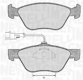 Комплект тормозных колодок MAGNETI MARELLI 363916060118