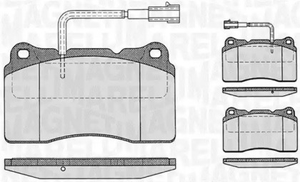 Комплект тормозных колодок MAGNETI MARELLI 363916060121