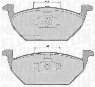 Комплект тормозных колодок MAGNETI MARELLI 363916060134