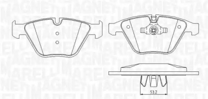 Комплект тормозных колодок MAGNETI MARELLI 363916060150