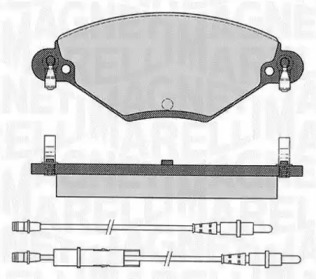 Комплект тормозных колодок MAGNETI MARELLI 363916060181