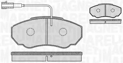 Комплект тормозных колодок MAGNETI MARELLI 363916060186