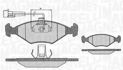 Комплект тормозных колодок MAGNETI MARELLI 363916060234