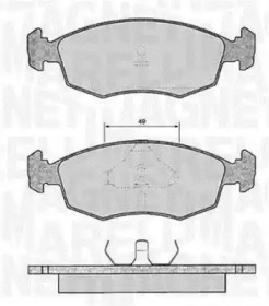 Комплект тормозных колодок MAGNETI MARELLI 363916060249