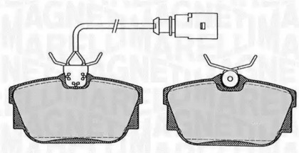 Комплект тормозных колодок MAGNETI MARELLI 363916060258
