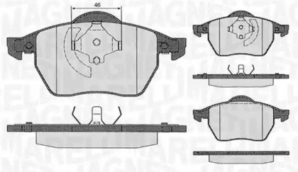 Комплект тормозных колодок MAGNETI MARELLI 363916060260