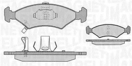 Комплект тормозных колодок MAGNETI MARELLI 363916060287