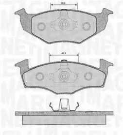 Комплект тормозных колодок MAGNETI MARELLI 363916060391