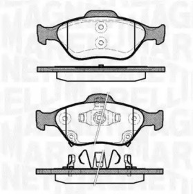 Комплект тормозных колодок MAGNETI MARELLI 363916060404