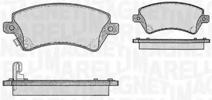 Комплект тормозных колодок MAGNETI MARELLI 363916060408