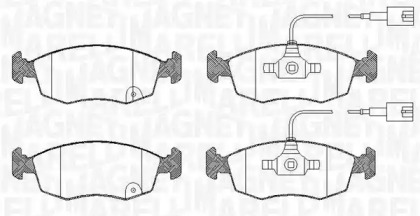 Комплект тормозных колодок MAGNETI MARELLI 363916060440