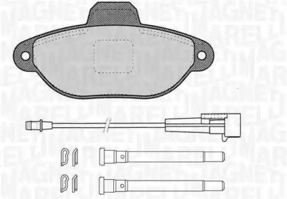 Комплект тормозных колодок MAGNETI MARELLI 363916060455