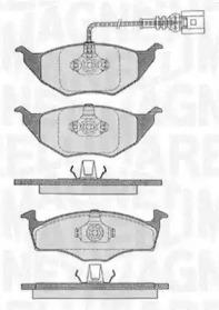 Комплект тормозных колодок MAGNETI MARELLI 363916060535
