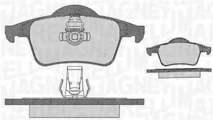 Комплект тормозных колодок MAGNETI MARELLI 363916060543