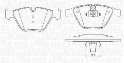 Комплект тормозных колодок MAGNETI MARELLI 363916060581