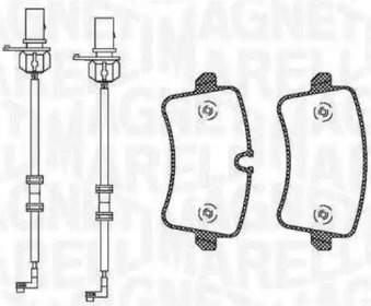 Комплект тормозных колодок MAGNETI MARELLI 363916060674