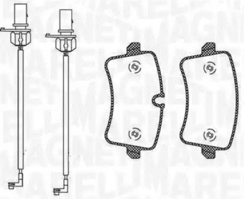 Комплект тормозных колодок MAGNETI MARELLI 363916060675