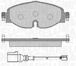 Комплект тормозных колодок MAGNETI MARELLI 363916060715