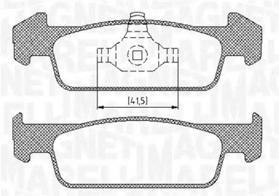 Комплект тормозных колодок MAGNETI MARELLI 363916060718