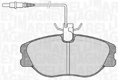 Комплект тормозных колодок MAGNETI MARELLI 363916060787