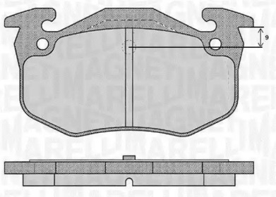 Комплект тормозных колодок MAGNETI MARELLI 363916060790