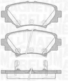 Комплект тормозных колодок MAGNETI MARELLI 363916060809