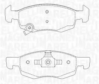 Комплект тормозных колодок MAGNETI MARELLI 363916060813